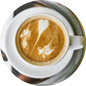 Cappuccino com espuma cremosa